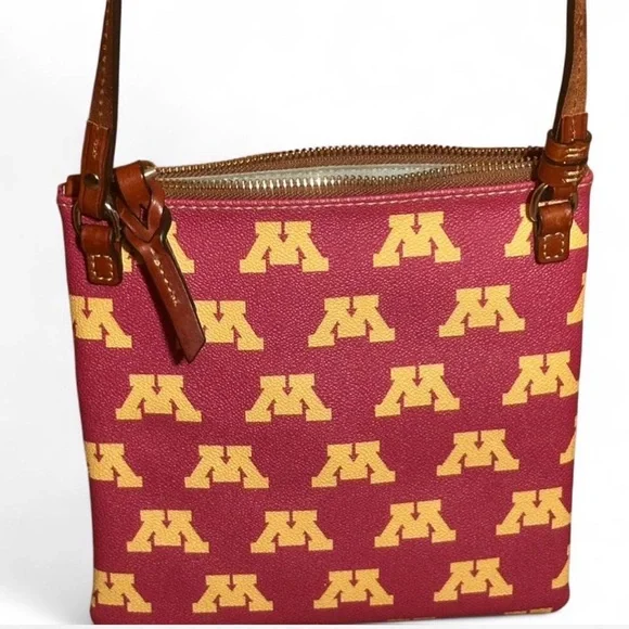 Dooney & Bourke Minnesota Golden Gophers Triple-Zip Cross Body Bag - Picture 3 of 7